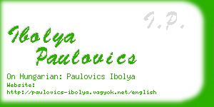 ibolya paulovics business card